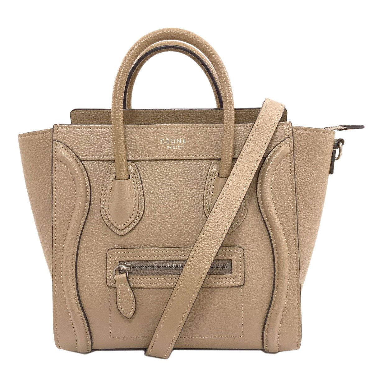 CELINE Luggage nano 2 WAY Handbag Calf Ladies [Used]