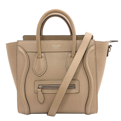 CELINE Luggage nano 2 WAY Handbag Calf Ladies [Used]