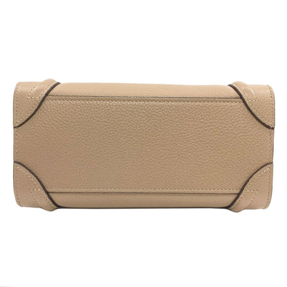 CELINE Luggage nano 2 WAY Handbag Calf Ladies [Used]