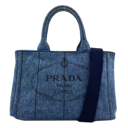 PRADA 1BG439 Canapa mini 2 WAY Handbag Denim Ladies [Used]