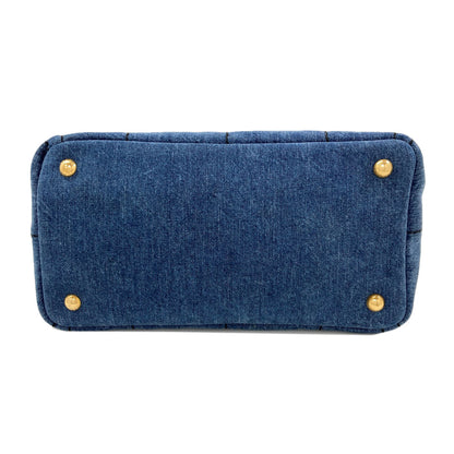 PRADA 1BG439 Canapa mini 2 WAY Handbag Denim Ladies [Used]