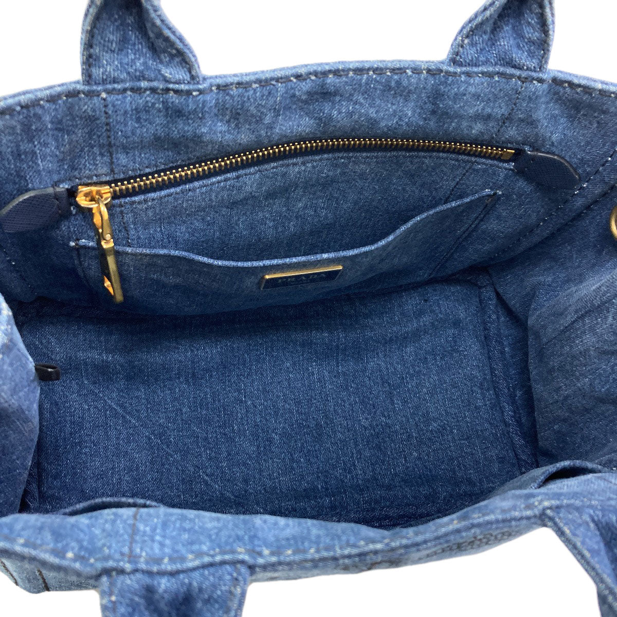 PRADA 1BG439 Canapa mini 2 WAY Handbag Denim Ladies [Used]