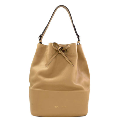 CELINE Small drawstring Shoulder Bag Calf Ladies [Used]