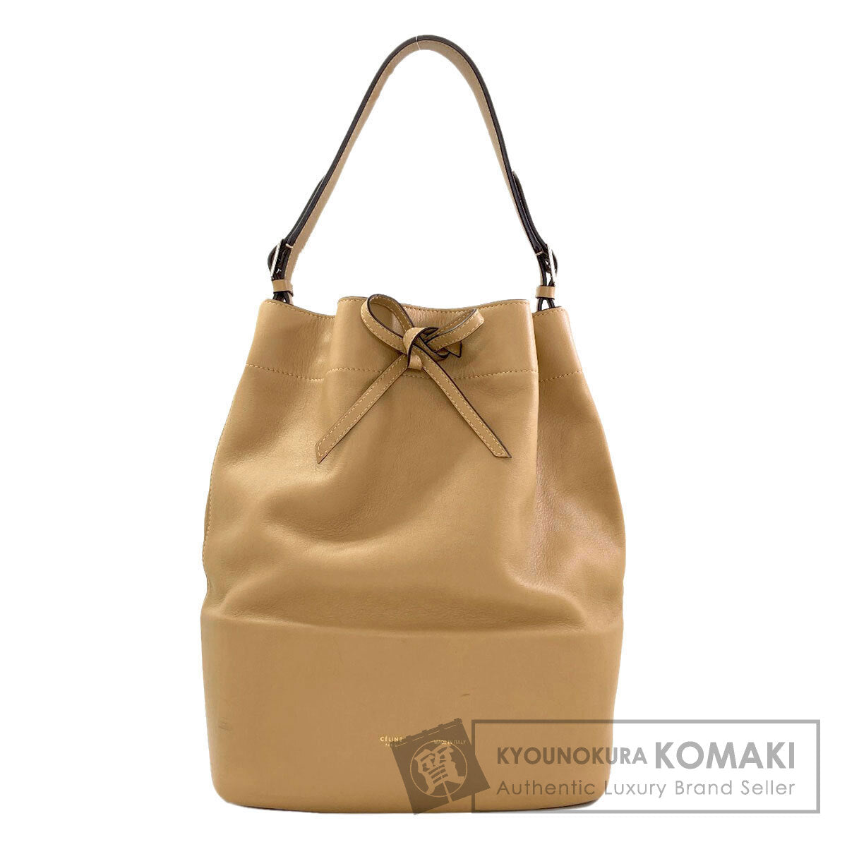 CELINE Small drawstring Shoulder Bag Calf Ladies [Used]
