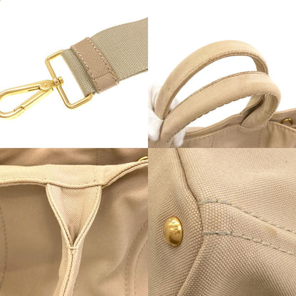 PRADA BN2642 Canapa 2WAY Handbag Canvas Ladies [Used]