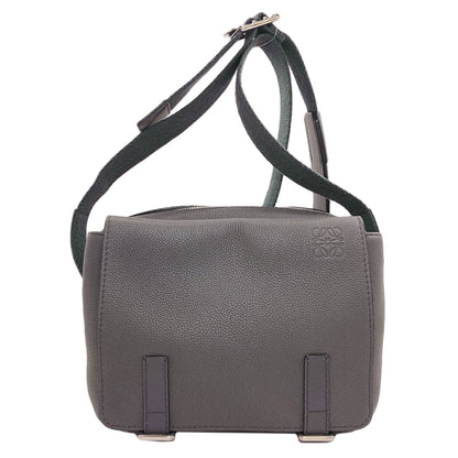 LOEWE Military Messenger Bag XS Anagram Shoulder Bag Calf mens [Used]
