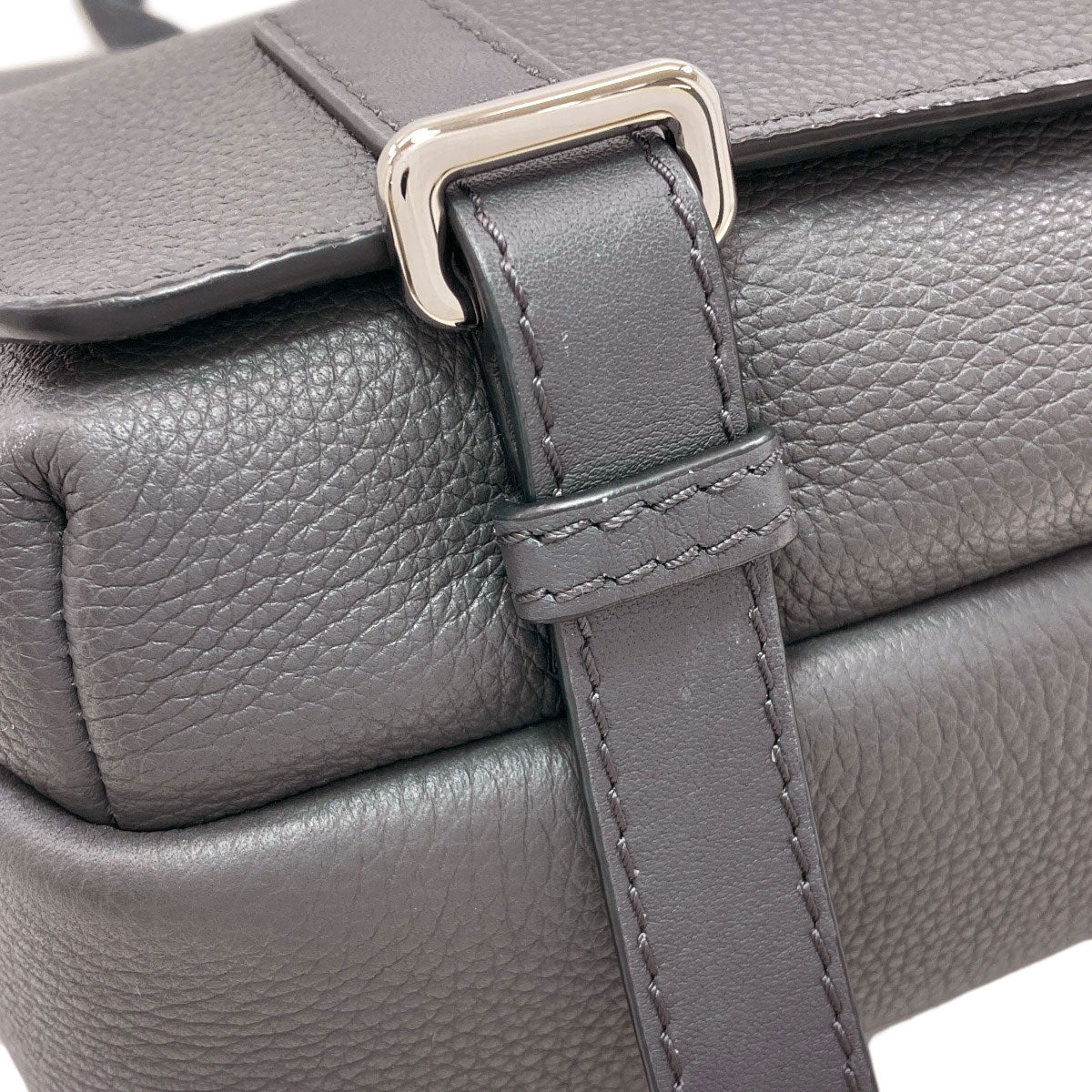 LOEWE Military Messenger Bag XS Anagram Shoulder Bag Calf mens [Used]