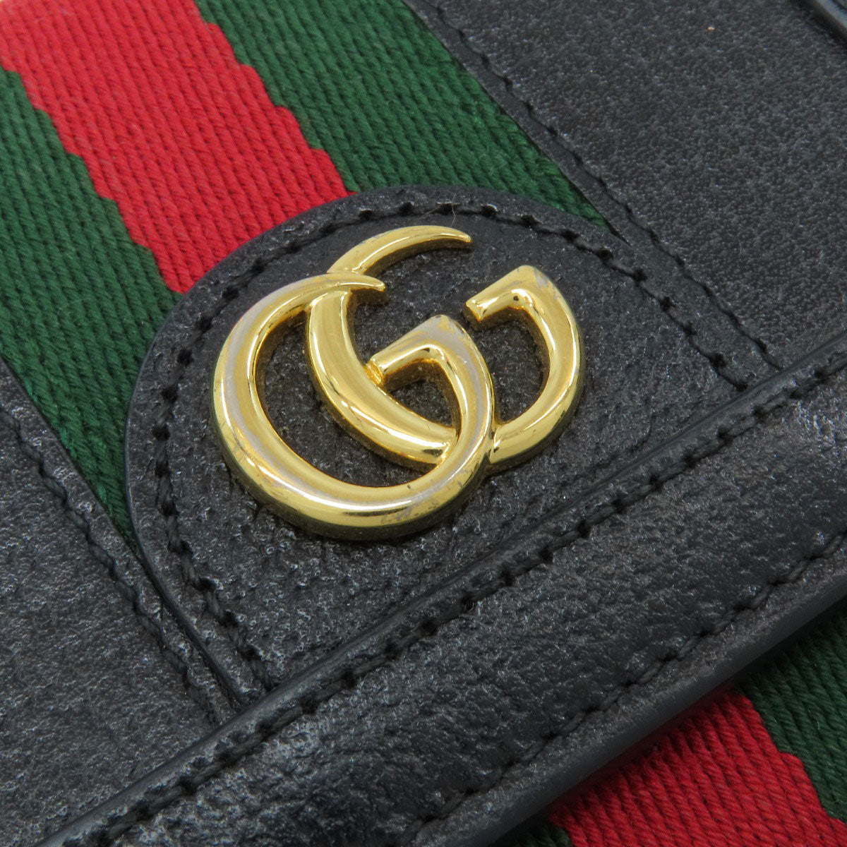 GUCCI 598662 Ofidia Bifold Wallet with Coin Pocket Leather Ladies [Used]