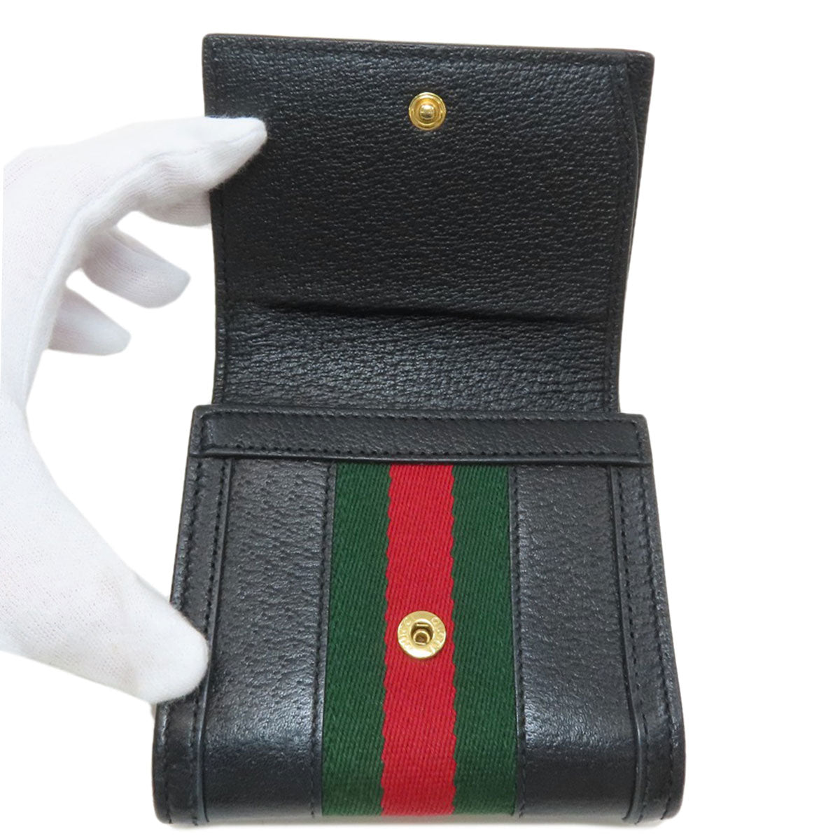 GUCCI 598662 Ofidia Bifold Wallet with Coin Pocket Leather Ladies [Used]