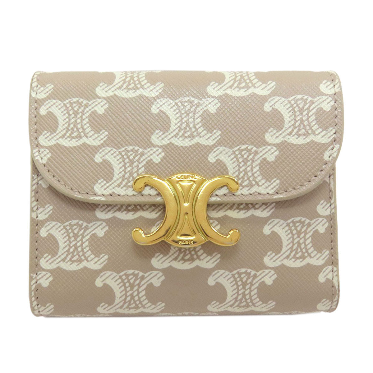 CELINE Small flap wallet Tri-fold wallet (with Coin Pocket) Leather Ladies [Used]