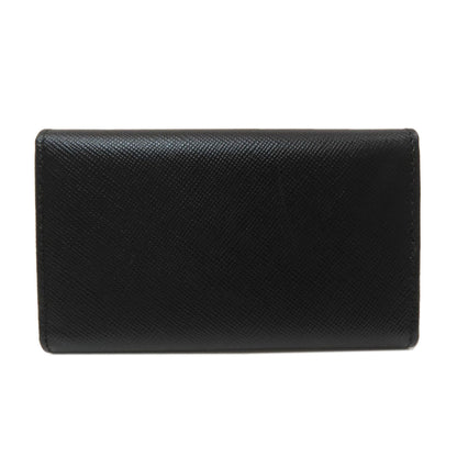 PRADA Triangle logo key holder Safiano Ladies [Used]