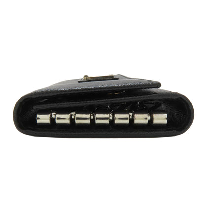 PRADA Triangle logo key holder Safiano Ladies [Used]