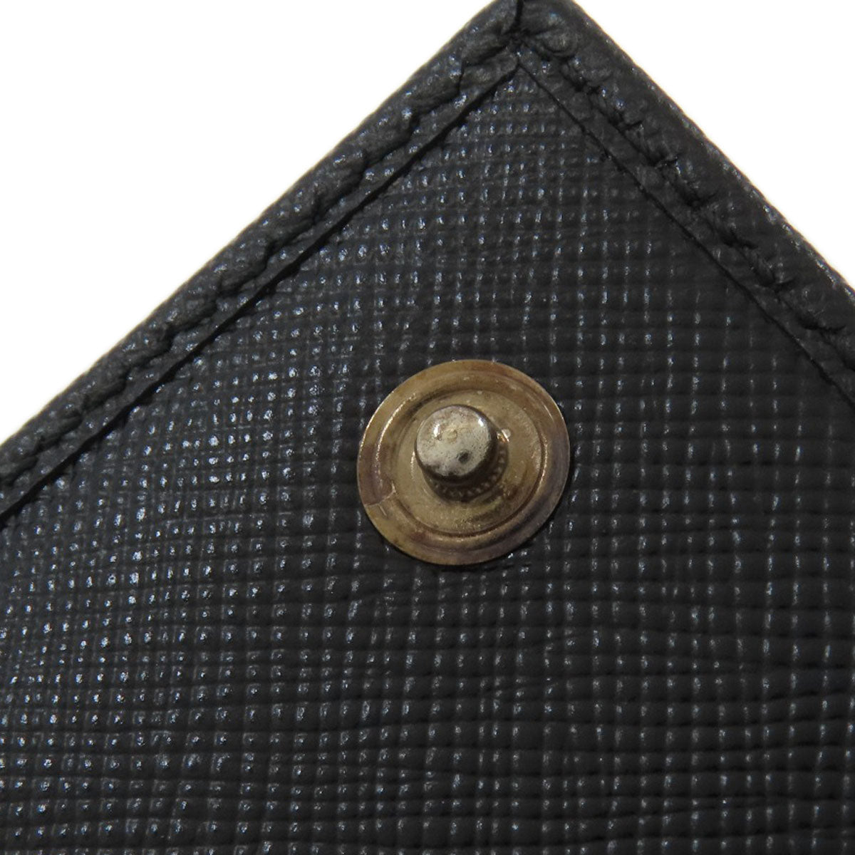 PRADA Triangle logo key holder Safiano Ladies [Used]