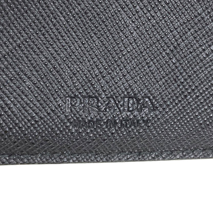 PRADA logo Bifold Wallet with Coin Pocket Safiano Ladies [Used]