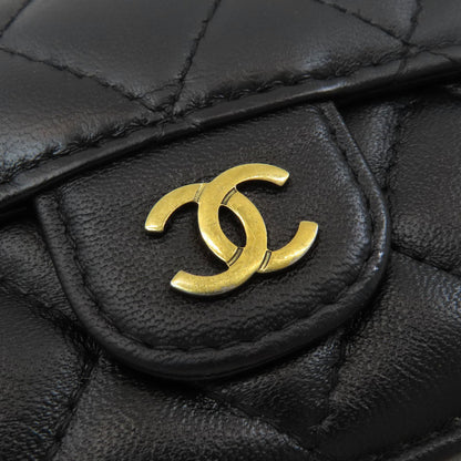 CHANEL Matelasse Compact Wallet Gold Hardware Tri-fold wallet (with Coin Pocket) Lambskin Ladies [Used]