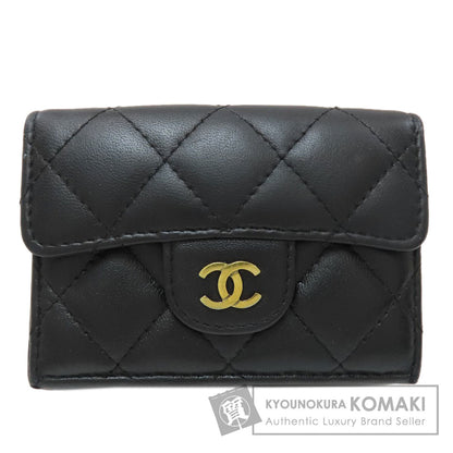 CHANEL Matelasse Compact Wallet Gold Hardware Tri-fold wallet (with Coin Pocket) Lambskin Ladies [Used]