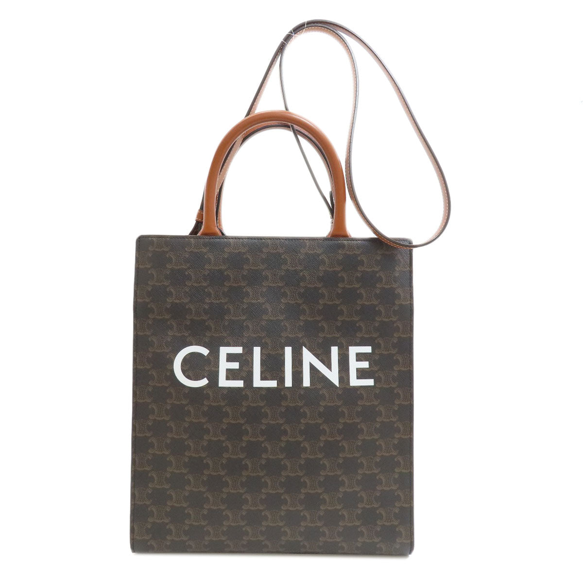 CELINE Vertical Cabas Triomphe 2WAY Tote Bag PVC Ladies [Used]