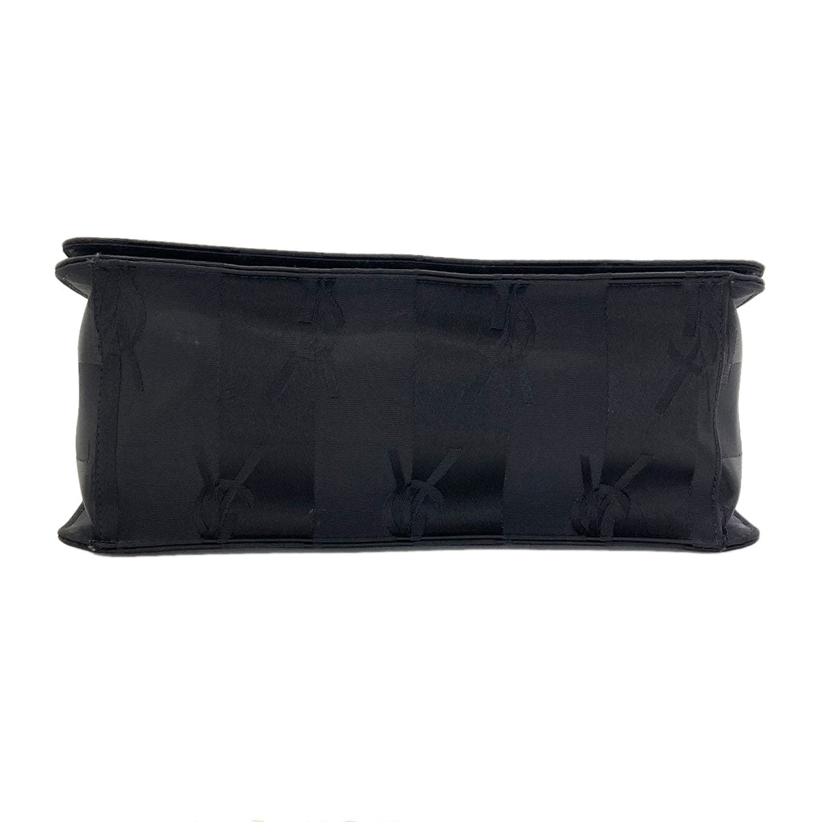 YVES SAINT LAURENT Logo Stripe Shoulder Bag Nylon canvas LeatherLadies [Used]