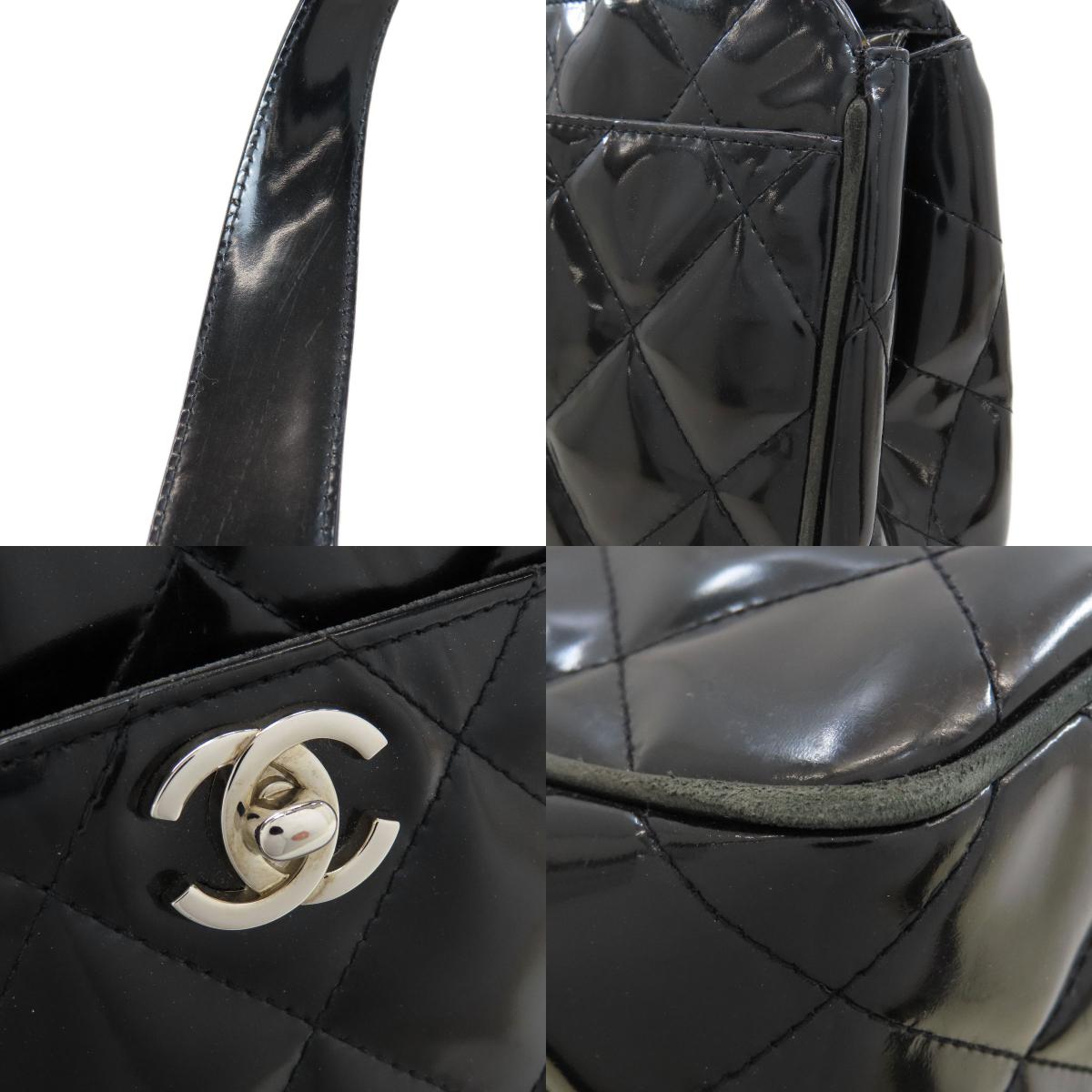 CHANEL Matelasse SilverHardware Tote Bag Enamel Ladies [Used]