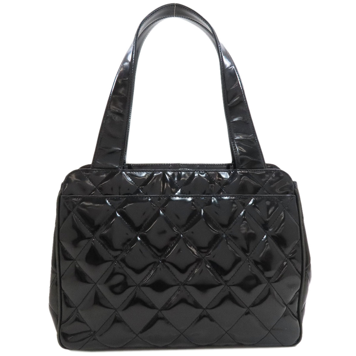 CHANEL Matelasse SilverHardware Tote Bag Enamel Ladies [Used]