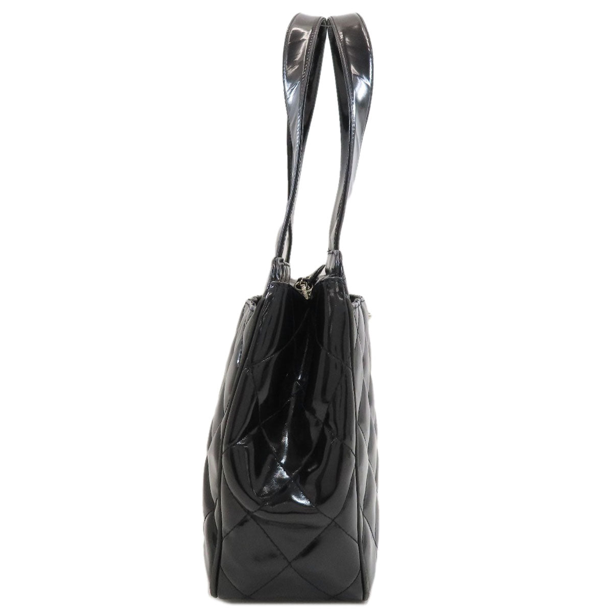 CHANEL Matelasse SilverHardware Tote Bag Enamel Ladies [Used]