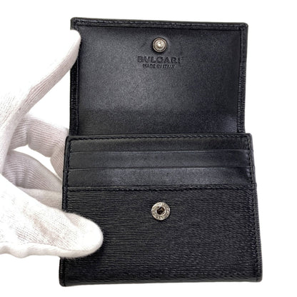 BVLGARI Serpenti Scalier Man Card Case Leather Ladies [Used]