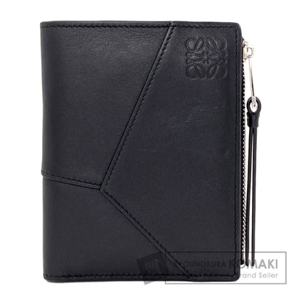 LOEWE Puzzle Slim Compact Bifold Wallet with Coin Pocket Leather Ladies [Used]