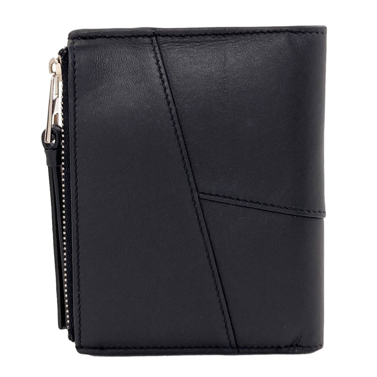 LOEWE Puzzle Slim Compact Bifold Wallet with Coin Pocket Leather Ladies [Used]