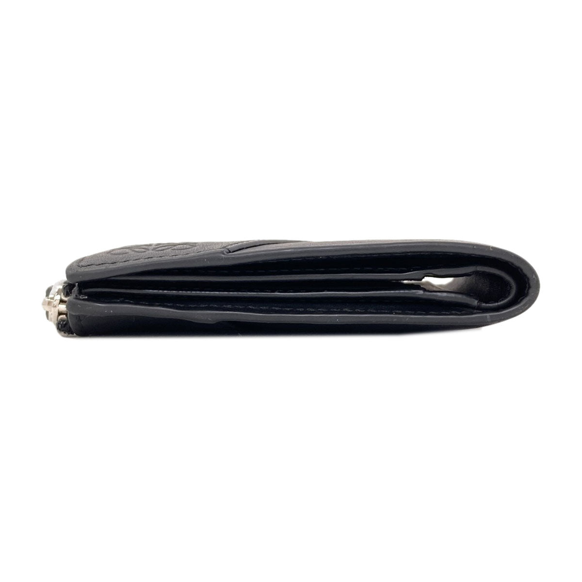 LOEWE Puzzle Slim Compact Bifold Wallet with Coin Pocket Leather Ladies [Used]