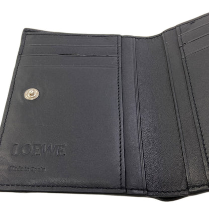LOEWE Puzzle Slim Compact Bifold Wallet with Coin Pocket Leather Ladies [Used]