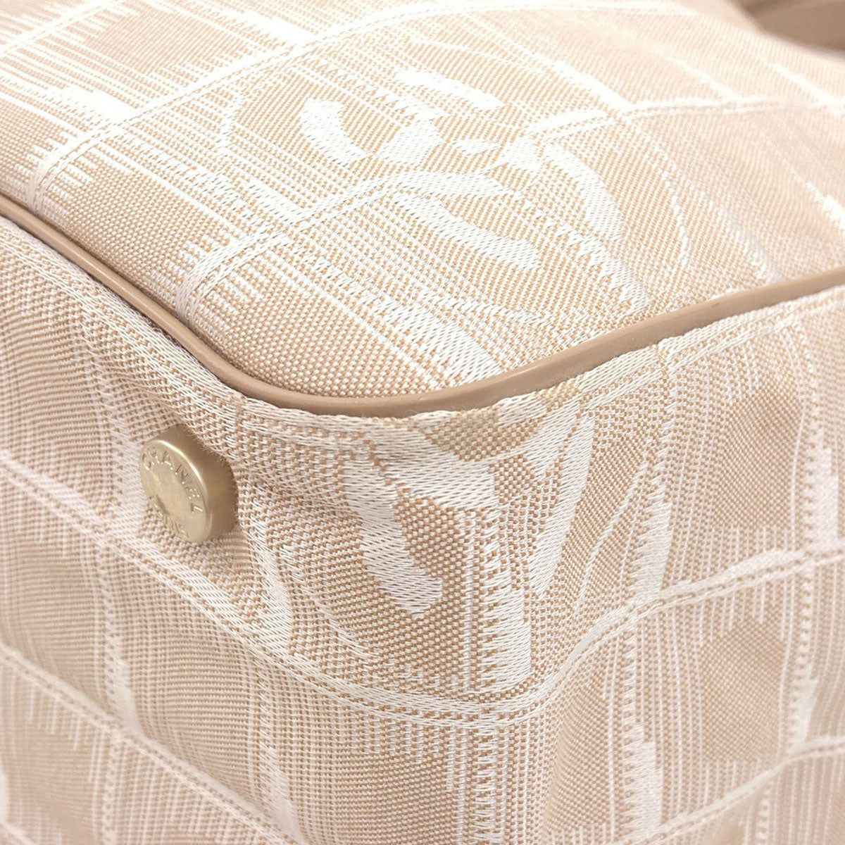 CHANEL New Travel Line PM Tote Bag Nylon jacquard Ladies [Used]
