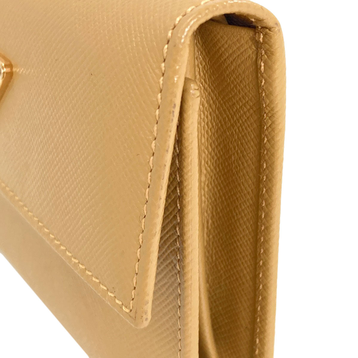 PRADA Logo Hardware Tri-fold wallet (with Coin Pocket) Leather Ladies [Used]
