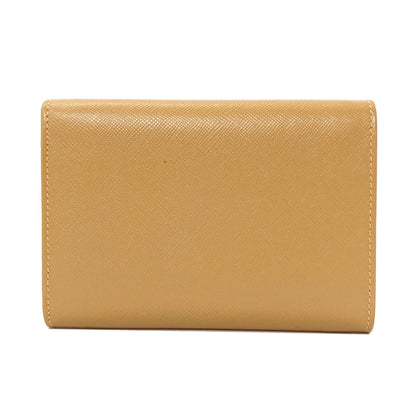 PRADA Logo Hardware Tri-fold wallet (with Coin Pocket) Leather Ladies [Used]