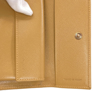 PRADA Logo Hardware Tri-fold wallet (with Coin Pocket) Leather Ladies [Used]