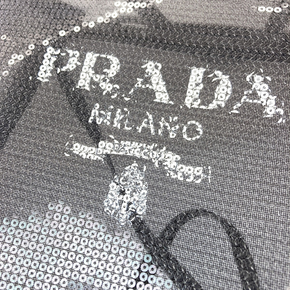 PRADA Spangle Mesh Handbag Spangle Ladies [Used]