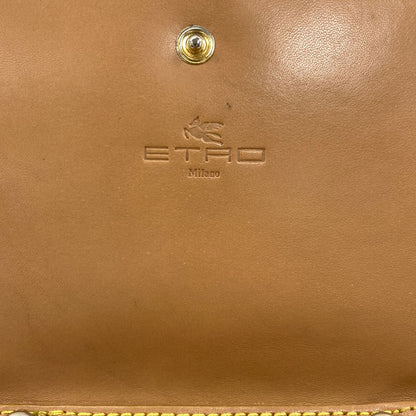 ETRO Shoulder wallet with paisley pattern Tri-fold wallet (with Coin Pocket) PVC Ladies [Used]