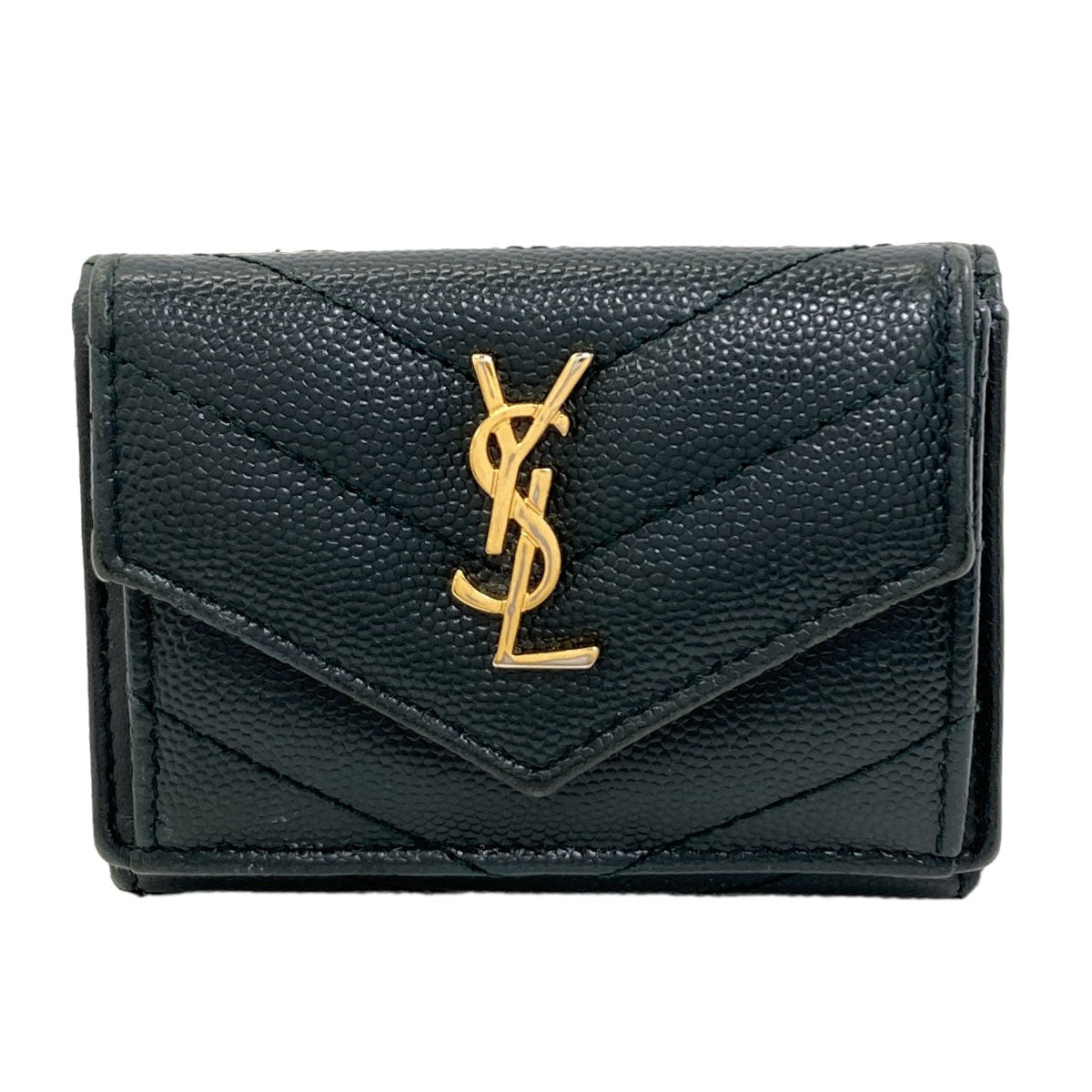 SAINT LAURENT Cassandra Tri-fold wallet (with Coin Pocket) Leather Ladies [Used]