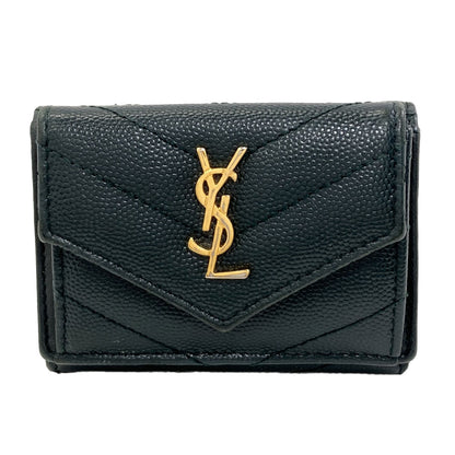 SAINT LAURENT Cassandra Tri-fold wallet (with Coin Pocket) Leather Ladies [Used]