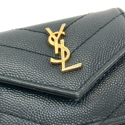 SAINT LAURENT Cassandra Tri-fold wallet (with Coin Pocket) Leather Ladies [Used]