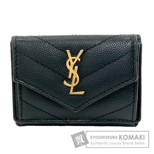 SAINT LAURENT Cassandra Tri-fold wallet (with Coin Pocket) Leather Ladies [Used]
