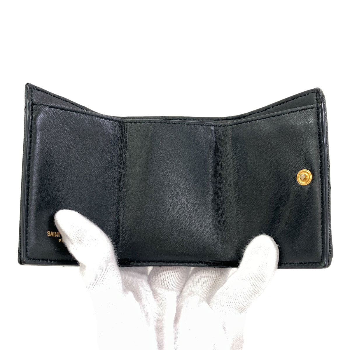 SAINT LAURENT Cassandra Tri-fold wallet (with Coin Pocket) Leather Ladies [Used]