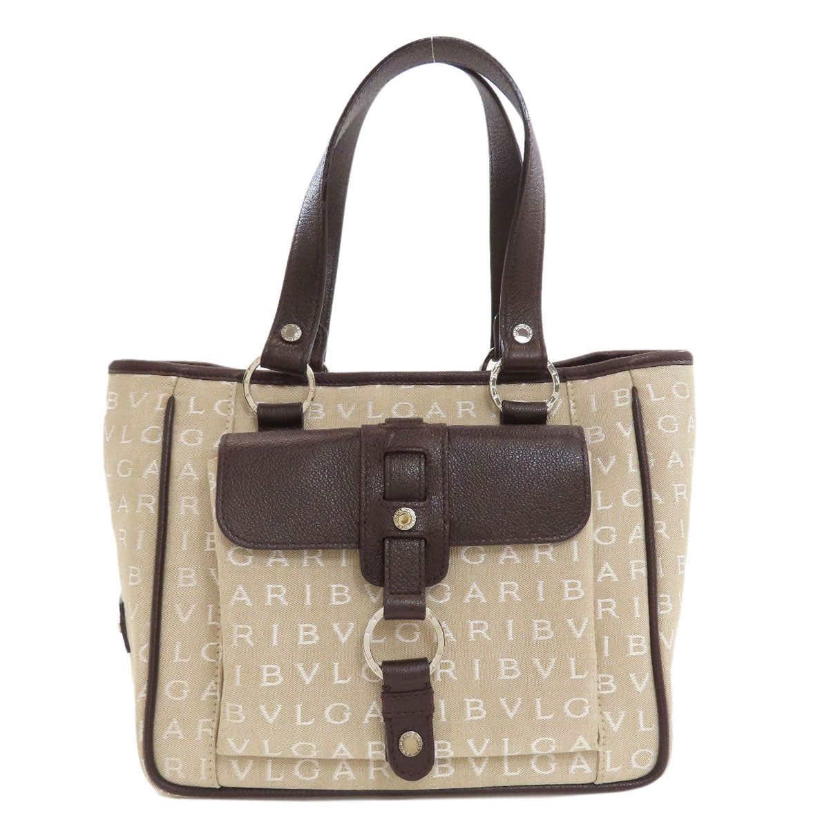 BVLGARI Logo mania Tote Bag Canvas Ladies [Used]