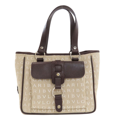 BVLGARI Logo mania Tote Bag Canvas Ladies [Used]