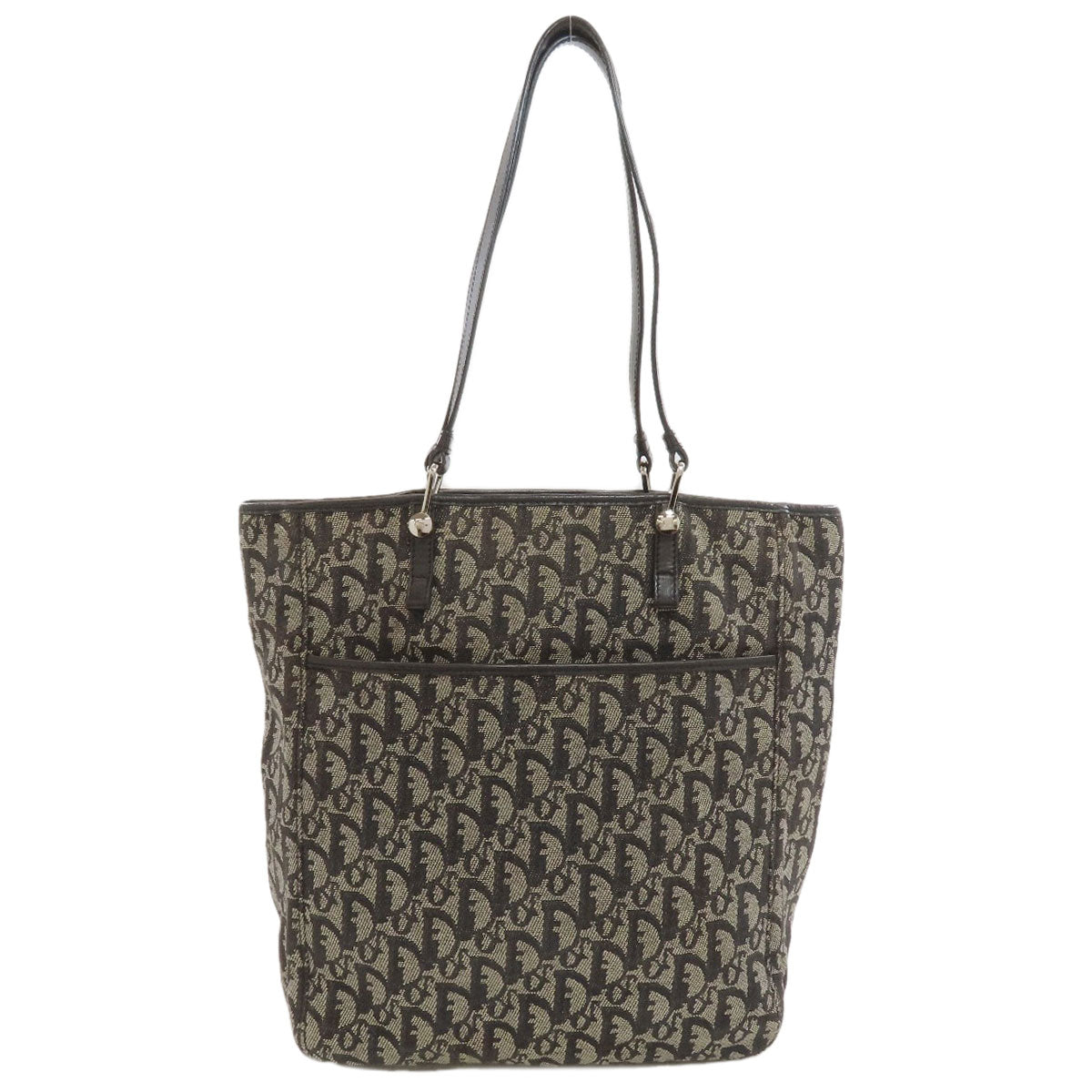 CHRISTIAN DIOR Trotter pattern Tote Bag Canvas Ladies [Used]