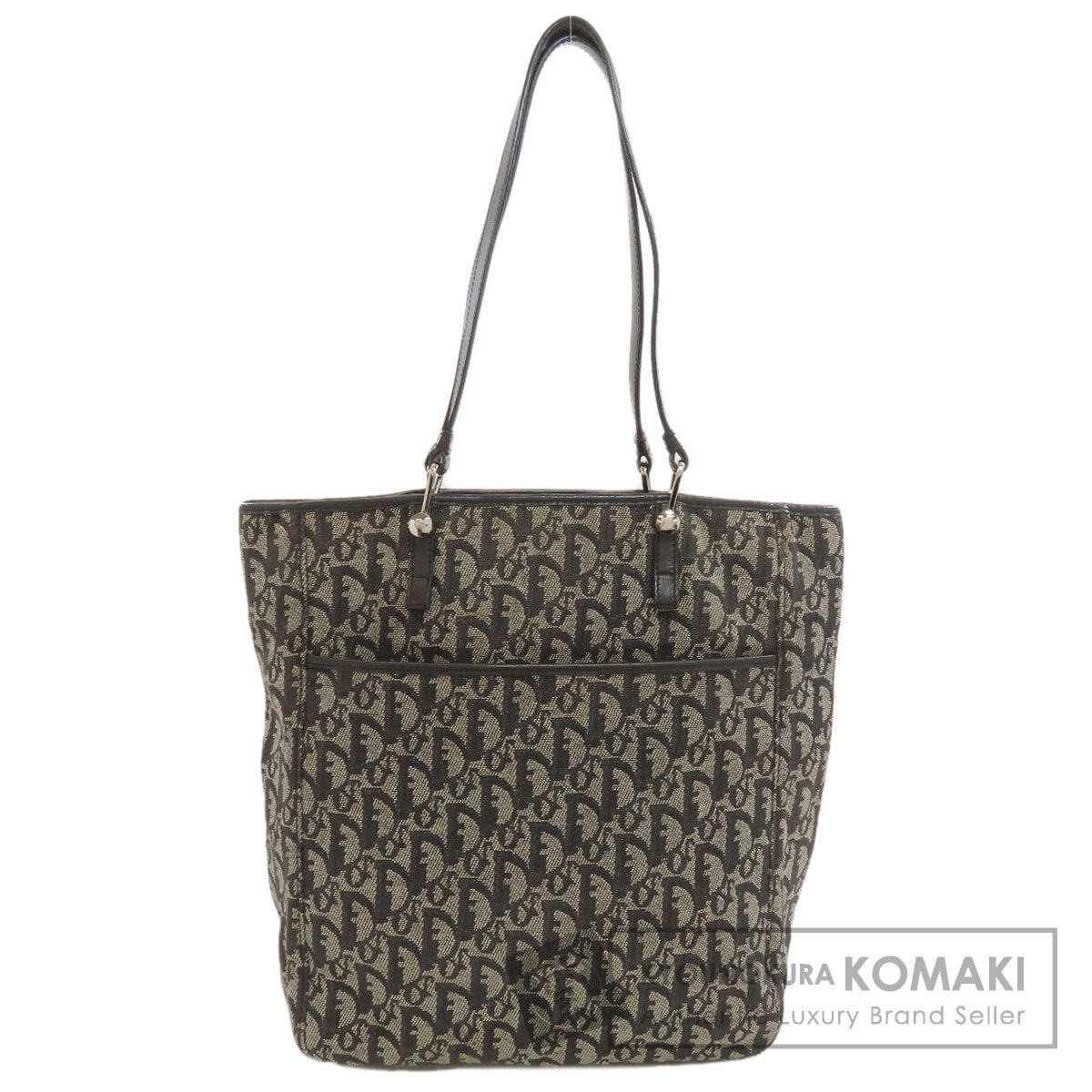 CHRISTIAN DIOR Trotter pattern Tote Bag Canvas Ladies [Used]