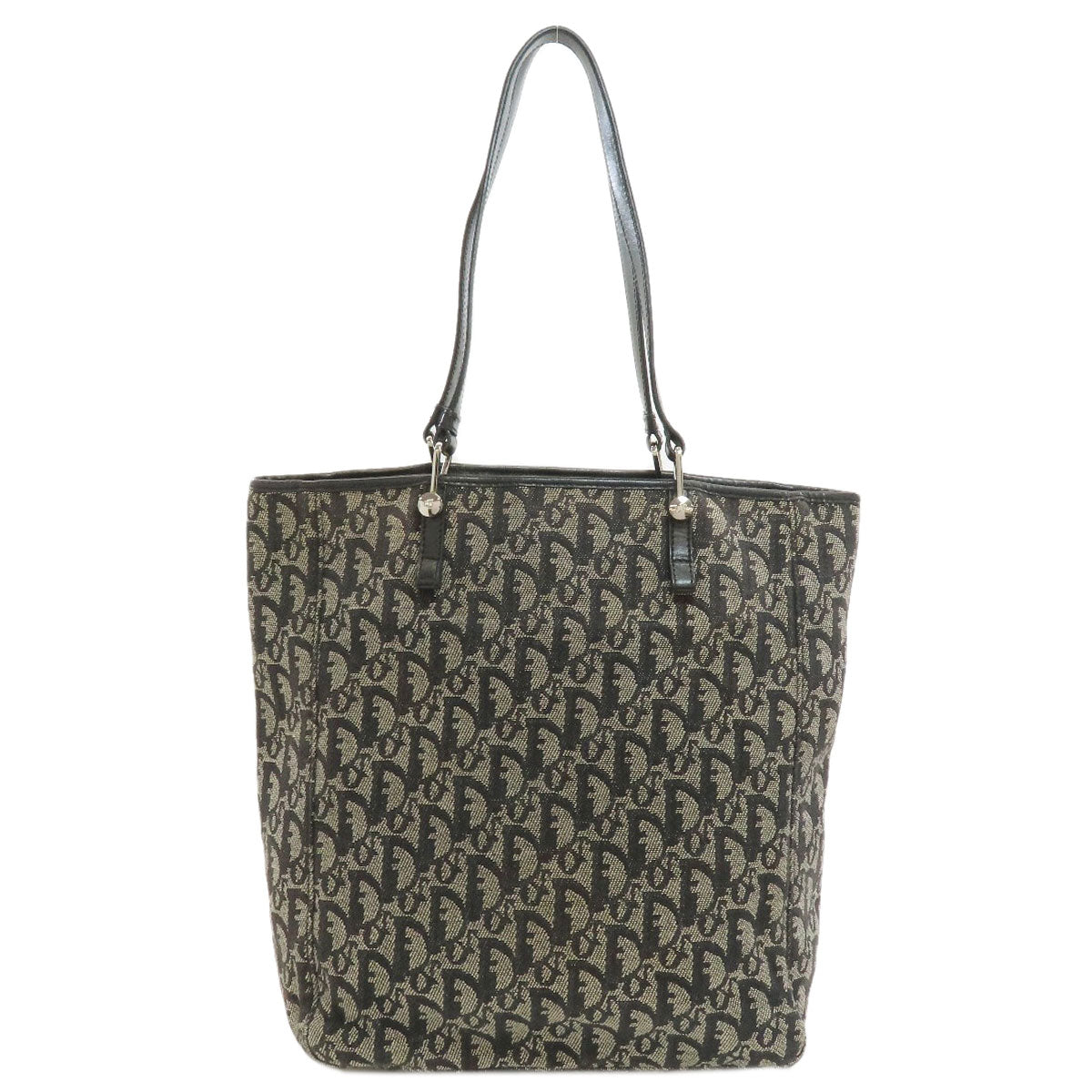 CHRISTIAN DIOR Trotter pattern Tote Bag Canvas Ladies [Used]