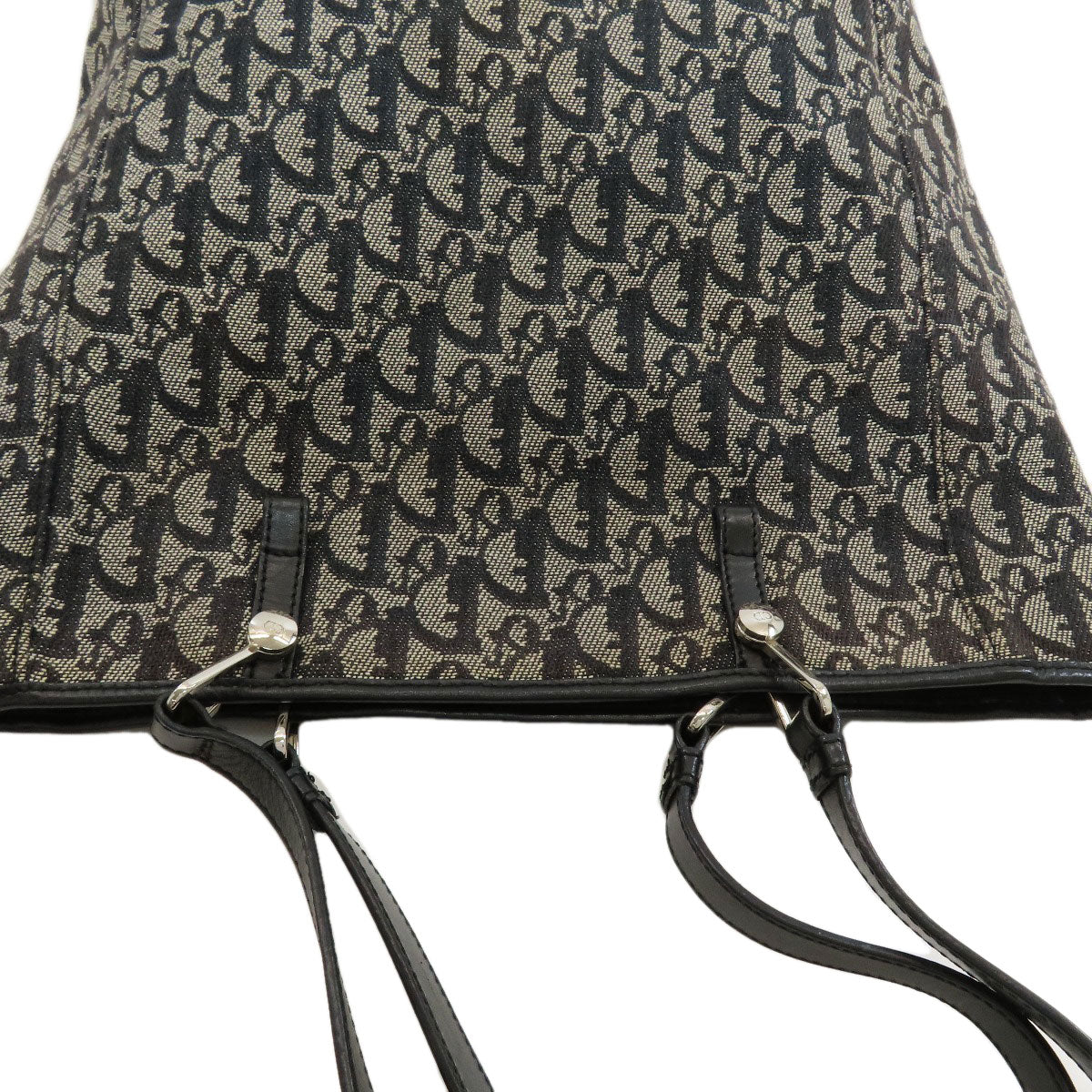 CHRISTIAN DIOR Trotter pattern Tote Bag Canvas Ladies [Used]