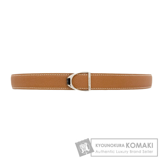 HERMES Cavalier SilverHardware belt Calf mens [Used]