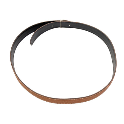 HERMES Cavalier SilverHardware belt Calf mens [Used]