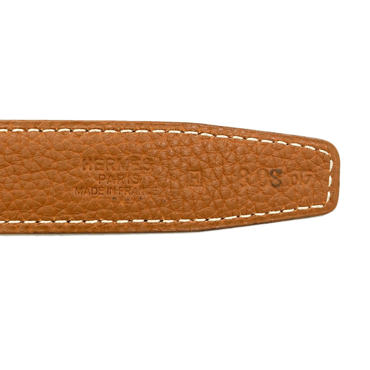 HERMES Cavalier SilverHardware belt Calf mens [Used]